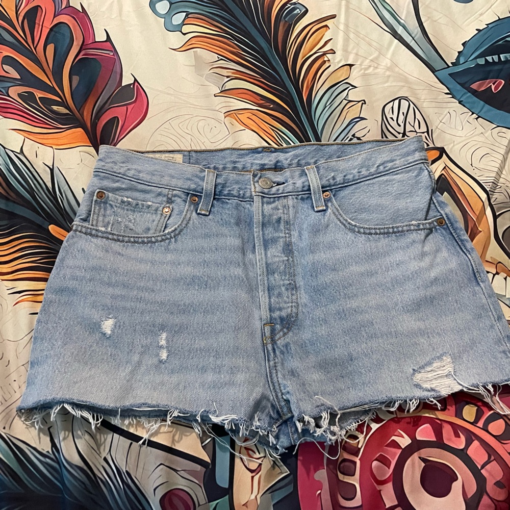 Levi's Light Blue Jean Shorts